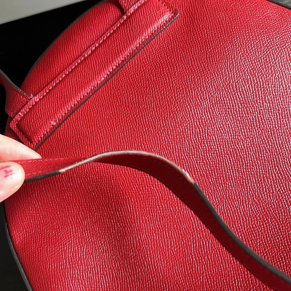 COACH Jordyn Backpack With Signature Canvas Detail Red Brown - Picture 16 of 17